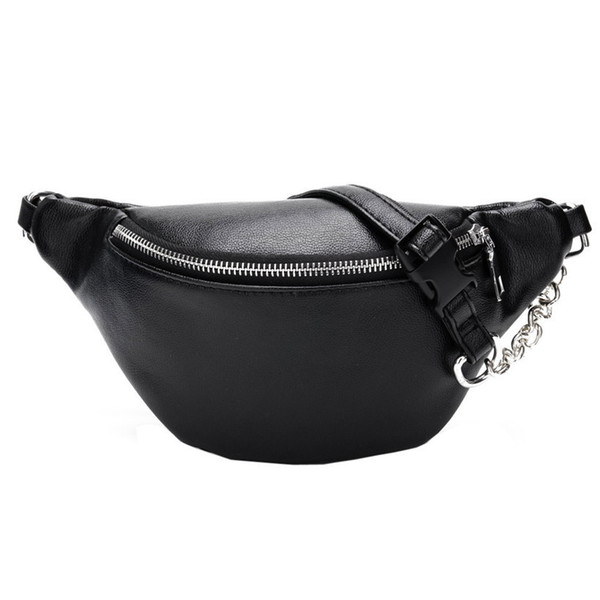 Hot Sale Women Waist Bag Fashion Unisex Chain Leather Shoulder Bag Chest Bag Unisex Travel Multi-function Bags