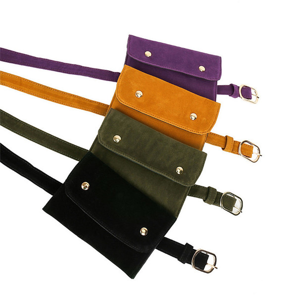 Fashion Women Pure Color Square Leather Waist Bag Chest Bag Fanny Pack For Women Belt Bags Women 2019 Drop Shipping