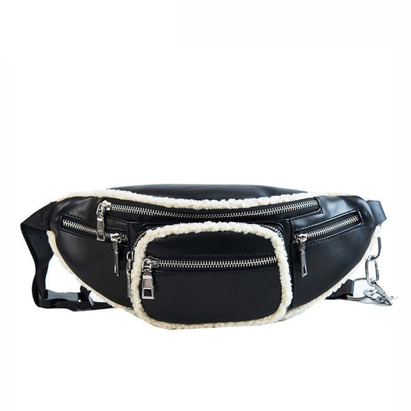 Personality Stitching Ladies Waist Bag New Fashion High Quality Large Capacity Casual Wild Multi-function Messenger Bag