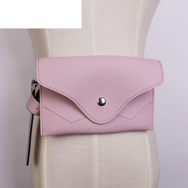 2019 New Lychee Pattern Stitching Pockets Women's Fashion Simple Envelope Bag Wild Leisure Mobile Phone Purse High Quality