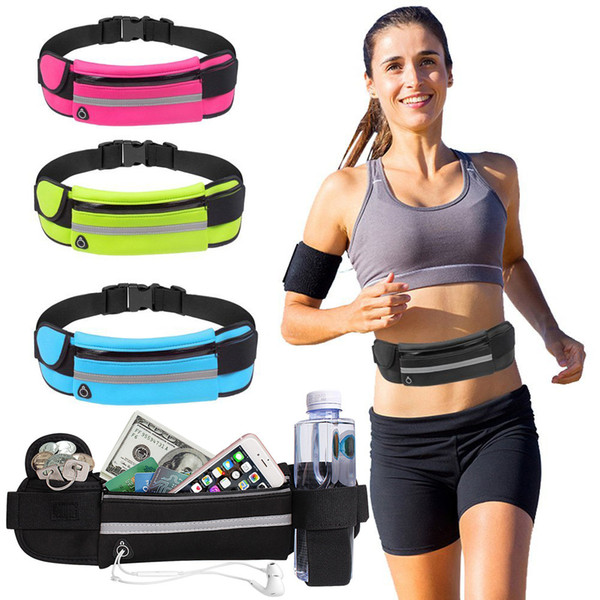 Wholesale, Travel Sport Waist Bag Bum Bag Hiking Bag with Water Bottle Holder ,Waterproof Fanny Pack Belt Chest Bags