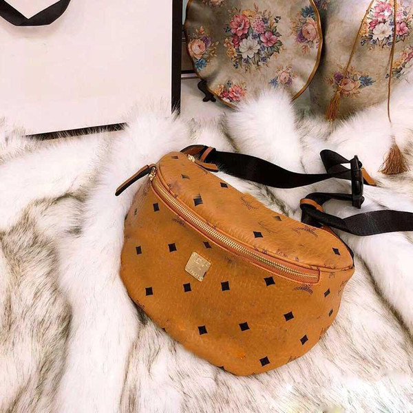 Pink Sugao waist bag fannypack chest bag print Mletter pu leather high quality men and women fashion belt waist bag