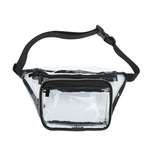 Clear fanny pack waist pack bag with adjustable strap see through bag