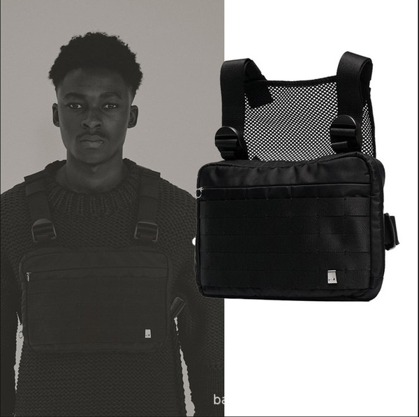 Harness Chest Rig Bag Hip Hop Streetwear Tactical Black Chest Rig Molle Functional Waist Bag Men Waterproof Cross Shoulder Bags