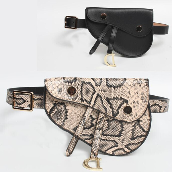 The latest hottest ladies belt purse Designer snake thin belt saddle bag Fashion mini mobile phone bag purse Free shipping