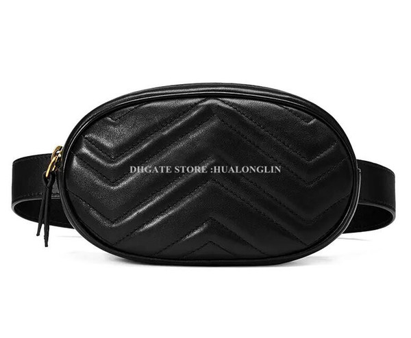 Genuine Leather Waist bag women Marmont handbag high quality original box brand designer famous new fashion zipper soft promotion discount