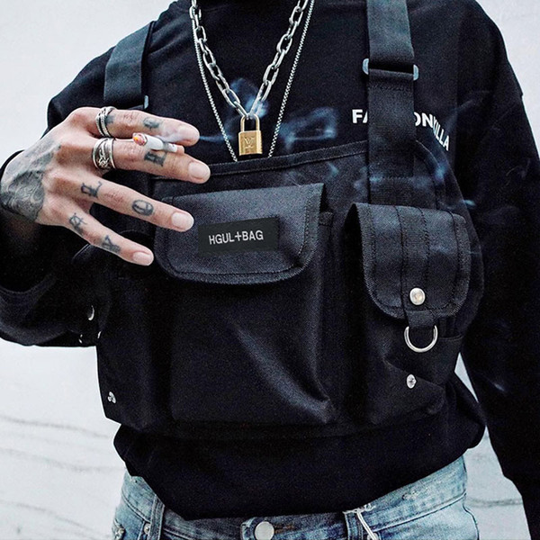 2019RWIHAD Fashion Vest Waist Bag For Men Tide Brand brand Tooling Bag Game Tactics Couple With The Same Paragraph Bags