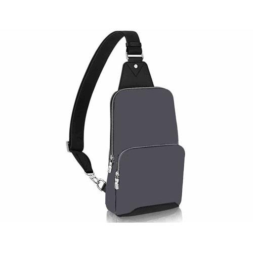 Real Leather men sling bag cross body messenger bags Black outdoor Top Quality waist bag pack chest bag