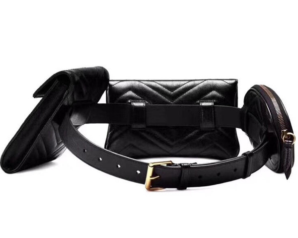 New Style 3 in 1 waist bags for men and women Fashion designer crossbody bags real leather mens waistpacks 2x15x4 18x12 17x11x2cm 524597