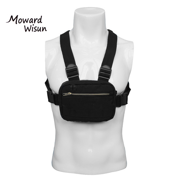 2019 Men Chest Rig Streetwear Sports Waist Bag Military Hip Hop Shoulder Bag Phone Money Belt Tactical Vest Kanye Chest Rig