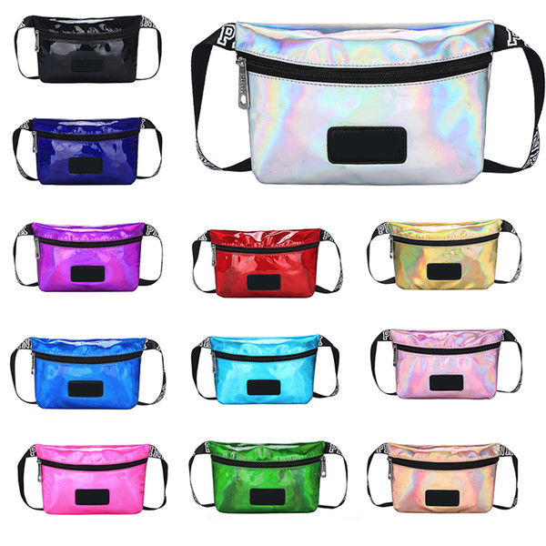 Pink Waist Bag Fanny Pack Transparent Laser Outdoor Bag Letter Beach Travel Bags Waterproof Handbags