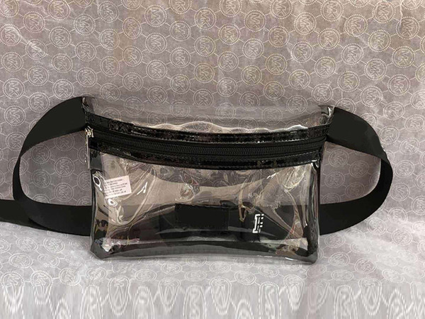 Pink Letter Fanny Pack Clear Waist Bag Transparent Phone Purse Cosmetic Bag fashion handbag