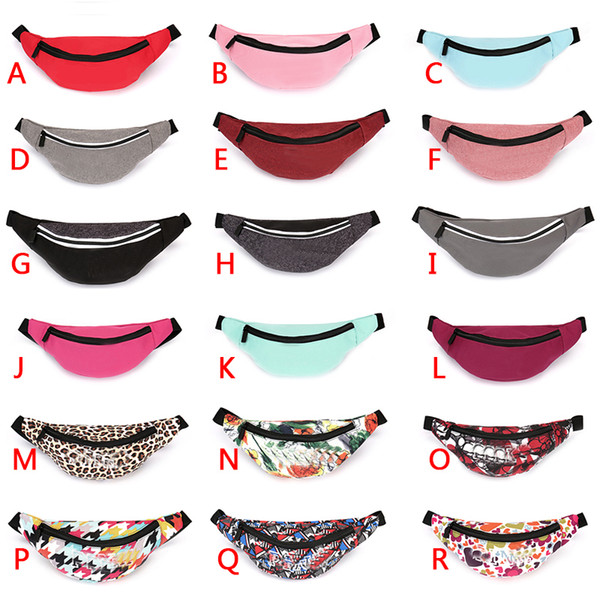 New arrival Unisex Pink Fanny Pack Letter Waist Belt Bag Beach Handbags Purses Outdoor Canvas Bag