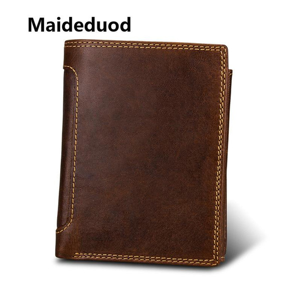 2019 new best quality men Genuine leather brand classic luxury wallet casual short paragraph designer cardholder pocket fashion wallet men