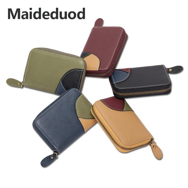 Free shipping 2018 Men and Women Genuine Leather Card Holder Fashion Credit Card Holder Bank Card Case Porte Carte