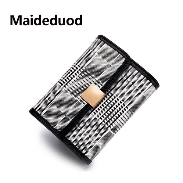 Free shipping Brand Fashion Women Cardholder Split Leather Business Card Holder Card id Holders Plaid Card Pack 5 colors