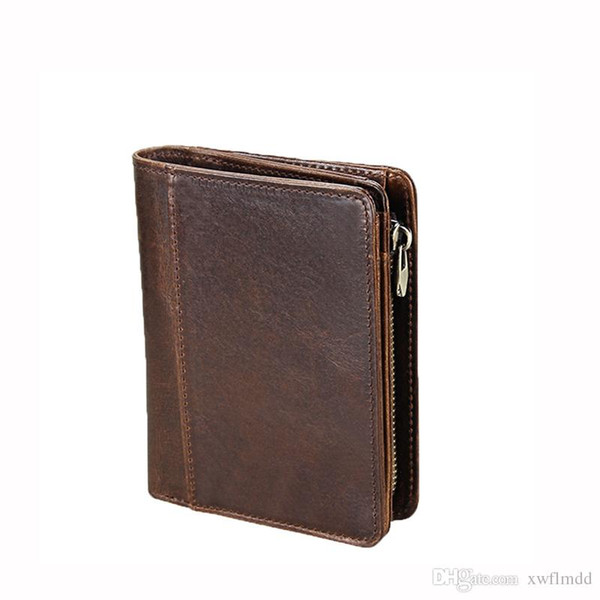 New best quality men leather brand classic luxury wallet casual short paragraph designer cardholder pocket fashion wallet men