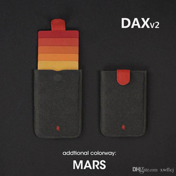 Hot sale High-Quality Arrival DAX V2 Mini Slim Portable Card Holders Pulled Design Men Gradient Color 5 Cards Money Short Women wallet