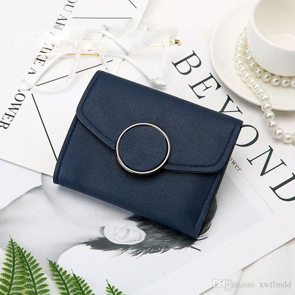 2018 New fashion women wallet hasp clutch purses female fold short money bag card holder high quality credit card holders