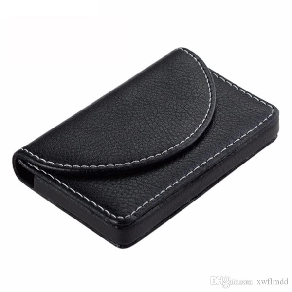 Hot sale Women And Men Business Name Card Holder Magnet Big Capacity Classic Style Card Box PU Fashion ID Card Case Wallet