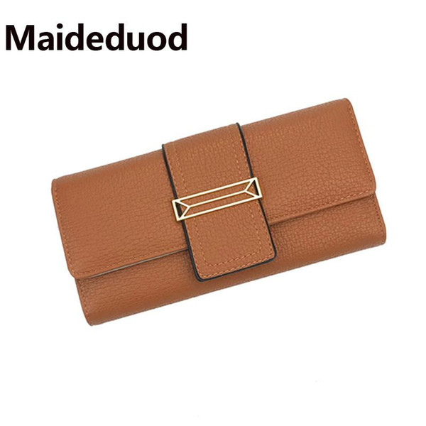 Hot sale High quality new style Multicolor Ms. leather wallet female long paragraph leather wallets Purse for women