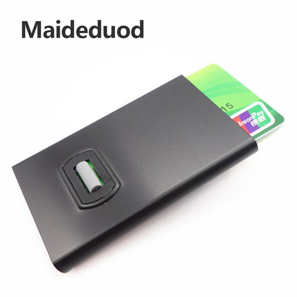 Hot sale New Credit Card Holder Automatically Business Card Holder Aluminum alloy Men Wallet RFID Anti-theft Card Box