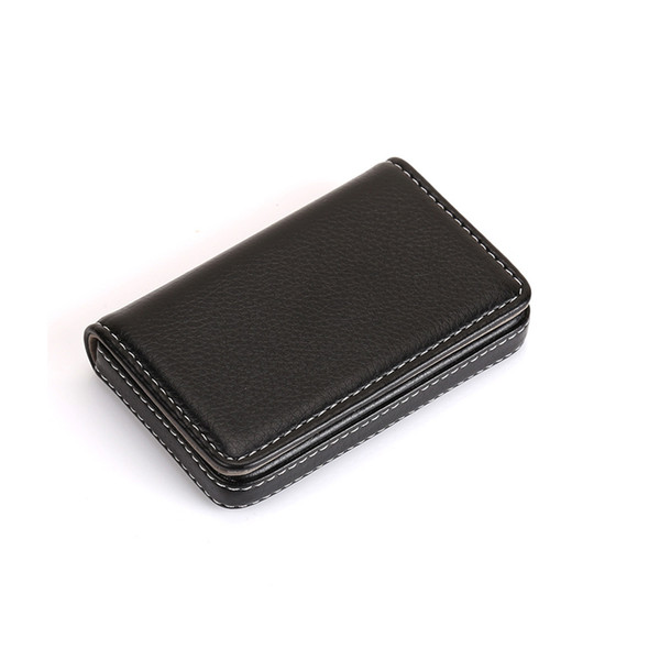 Free shipping New Women Men Business ID Credit Card Holder Fashion Brand Metal Aluminum Card Case PU Leather Name Holder