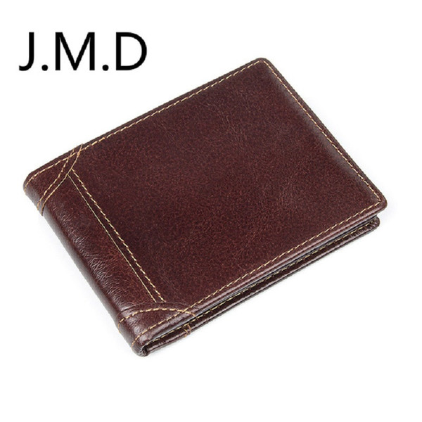 Retro Business Short Genuine Leather Wallet RFID Anti-scan Card Package Men's ID Card Bag 8173