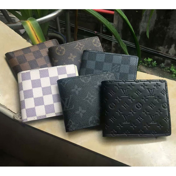 Luxury Men wallet Hot Leather Men Wallet Short wallets MT purse card holder wallet High-end gift box