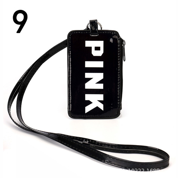 2018 new laser PINK hanging neck card bags document package work card bags 10 colors KBR