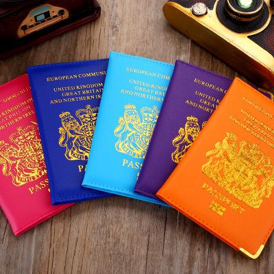 Hot Top quality fabric protect UK Photo box wallet 12 colors PU leather card holder case holder passport holder