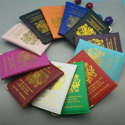 Hot 12 colors PU Leather Passport Pack UK Passport Box Wallet Card Holder Case Holder Passport Cover