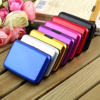 New Japanese Style Candy-colored Unisex Credit Card Holder Multi Card Position Cover Organ Type Aluminum Alloy Card Pack