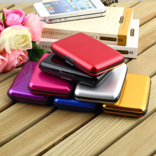 Hot Wear Multi-card Cover Type aluminum Alloy Organ Card Bag Candy Color Men and Women Universal Clip Package