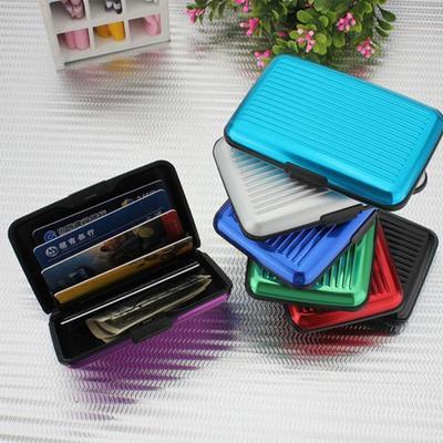 Explosion Models Multi-card Metal Bank Aluminum Plus Plastic Candy-color Striped Unisex Business Card Credit Card Package
