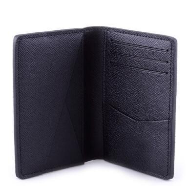 POCKET ORGANISER NM WALLET 60502 63145 63143 mens Real leather wallets card holder id wallet bifold bags High quality with gift box