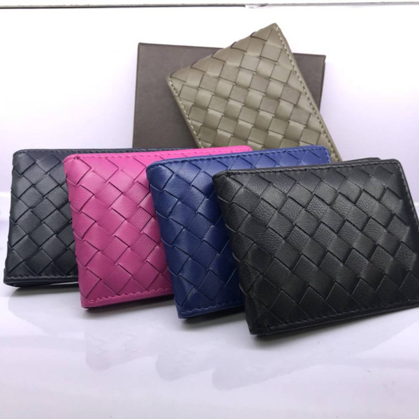 Hot Classical Leather Wallet Knitting New EU bag Men's Genuine Leather knitting business Car Pass Case men bank Credit card holder Free cost