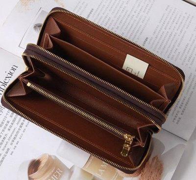 Hiqh Quality Factory Supply Double Zippy Around Grid Genuine Leather Men's Wallet Large Travel Case Designer Phone Case Bill Bag Card Holder