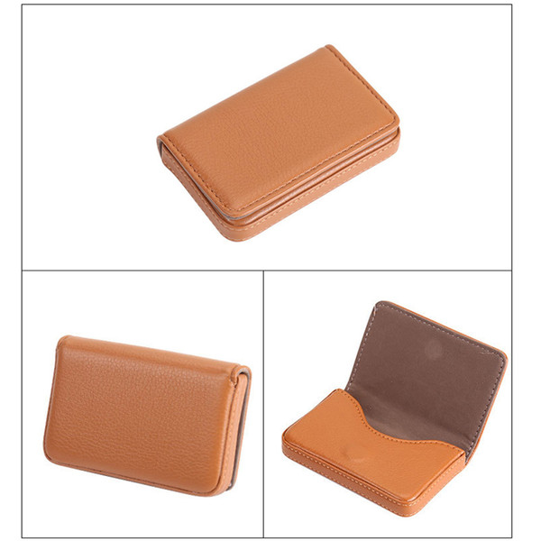 Free shipping New Women Men Business ID Credit Card Holder Fashion Brand Metal Aluminum Card Case PU Leather Name Holder