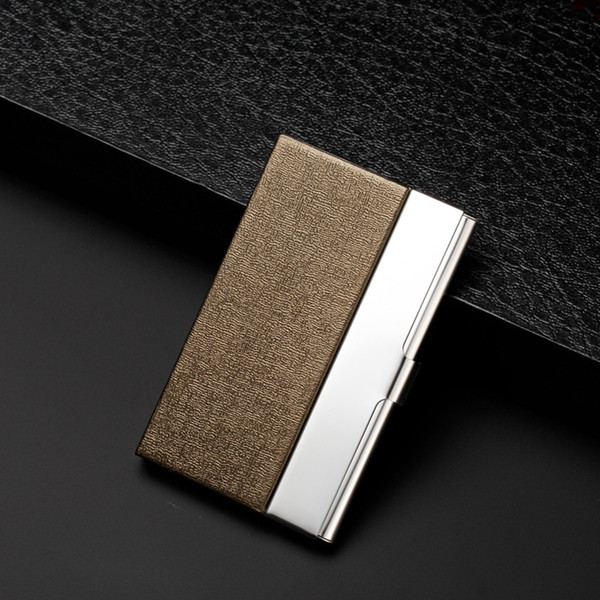 Creative business card case stainless steel Aluminum Holder Metal Box Cover Credit business card holder card metal Wallet men 6 colors