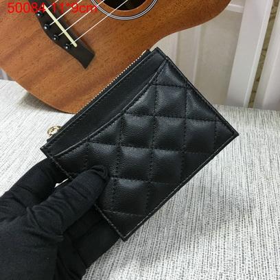 Famous designer brand new Genuine Leather lambskin quilted card holder cion cover small wallet with box