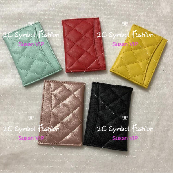 Color options~ fashion brand Mini Wallet ID card holder luxury card storege bag counter gift with plastic dust bag