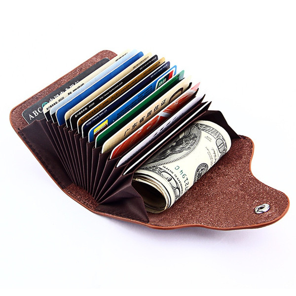 Quality PU Leather Card Wallets Men Women Luxury Designer ID Card Holder Thin Mini Wallet Business ID Case Purse