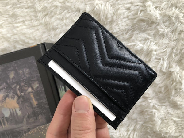 Free shipping of famous fashion brand women's purse sells classic card bag high quality leather designer wallet with serial number