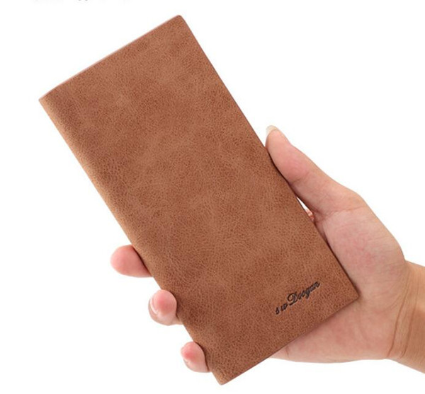 free shipping Business Long Mens Wallets first layer Cowhide Vintage pattern Genuine Leather Wallets Credit card wallet purse