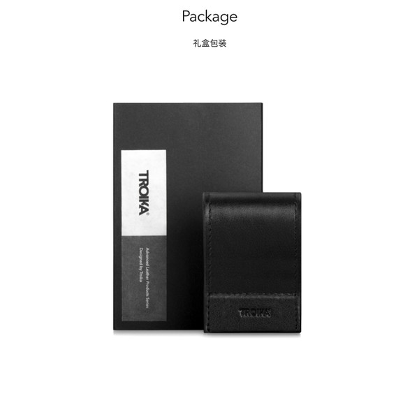 Leather wallet men's simple mini slim wallet banknote clip US dollar clip magnet credit card holder