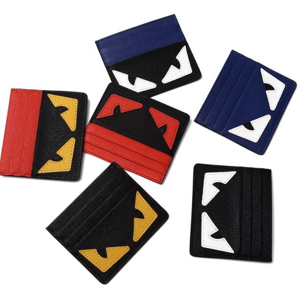 Little monster card package female spoof leather ultra-thin subsidiary card package bank card change leather men's women's