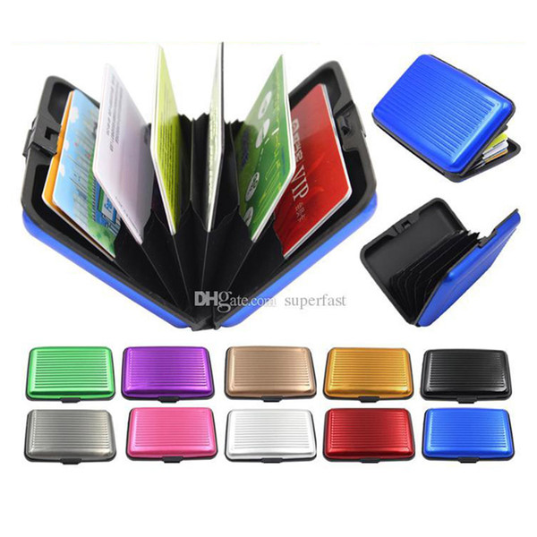 Aluminium Credit card wallet cases card holder,bank card case wallet Black(10 colors available)Free shipping