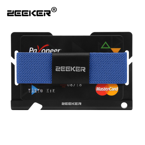 ZEEKER Minimalist Aluminum RFID Credit Card Holder Bank ID Card Wallet With Bottle Opener For Women Men