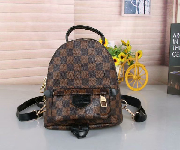 Hight quality Women's Palm Springs Mini Backpack leather children backpacks women printing leather Mini backpack